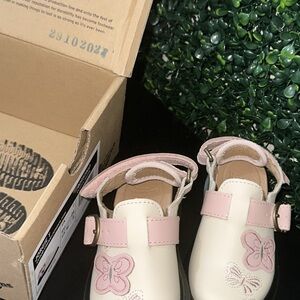 Dr. Martens Cream and Pink Dress Shoes with Cushioned Soles